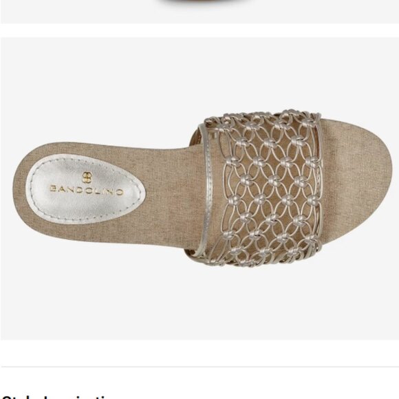 NEW BANDOLINO Melly Slide Sandals medium natural for women 253 - Picture 7 of 9